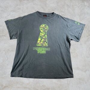 Vintage Peeping Toms Shirt Mens Medium Black Faded Y2K Cinderblock Ipecac Record